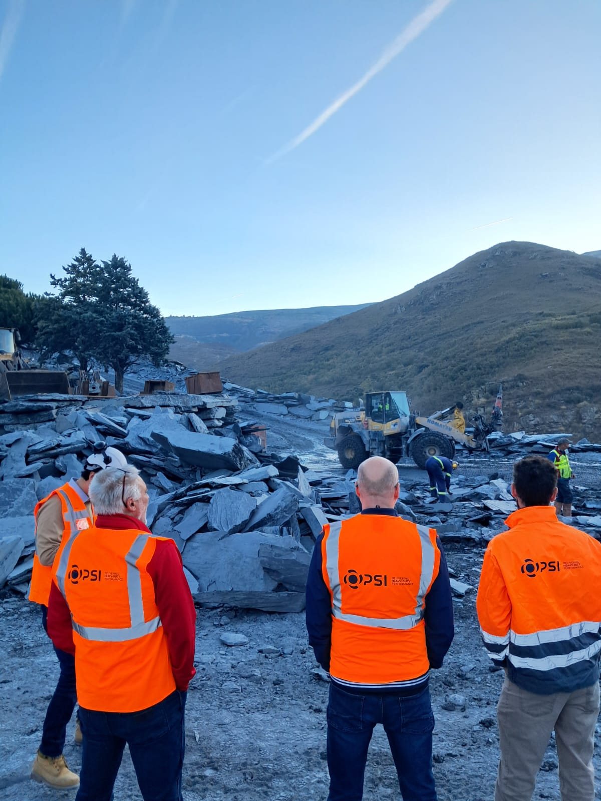 PSI team in a slate quarry