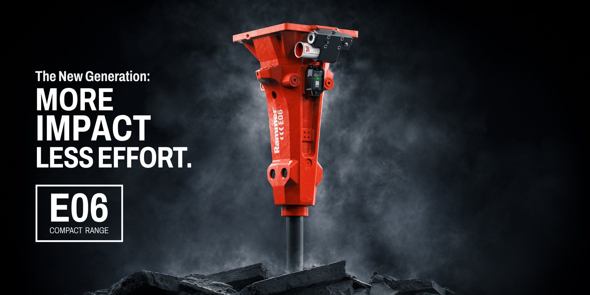 Martillo hidráulico Rammer E06 de la gama Compact